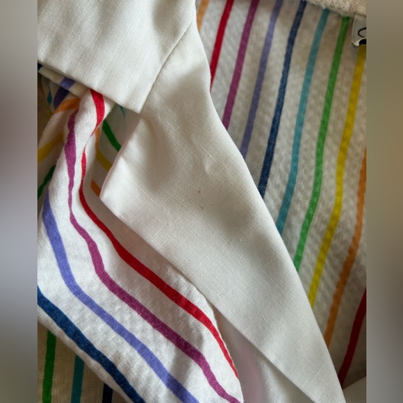 Vintage striped rainbow button up blouse size small - Picture 7 of 8